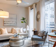 Bright living room at The Dillon