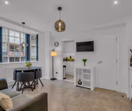 Living area at Chelsea Serviced Apartments by MySquare
