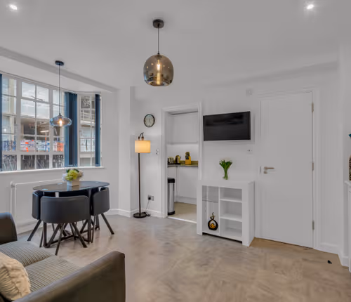 Living area at Chelsea Serviced Apartments by MySquare