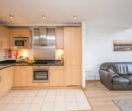 Fully equipped kitchen in 1 bed at Spencer Dock Dublin