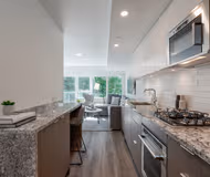 Fully equipped kitchen in 1 bed at Yaletown-Richards