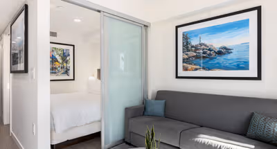 Living area - 1 bed apartment