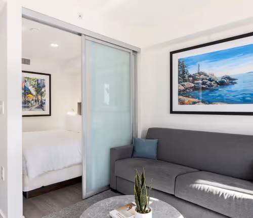 Living area - 1 bed apartment