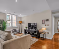 Living area at Chancery Lane Apartments by MySquare
