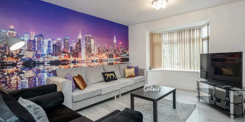 Spacious living area at Cowridge House - 6 Bedroom