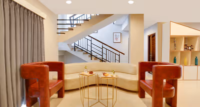 Living area at Whitefield apartment