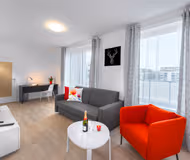 Living space - 1 bed apartment