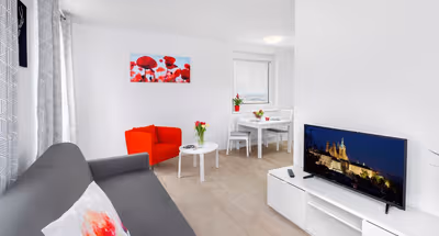 Living space - 1 bed apartment