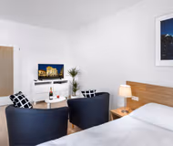 Living space - studio bed apartment