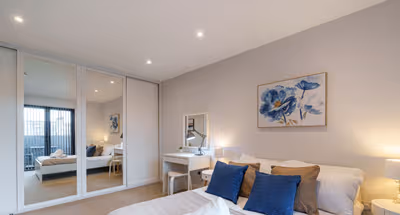 Luxury bedroom at Central Apartments