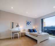 King sized bedroom at Central Apartments