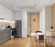 Fully equipped kitchen in 1 bed at Sukhumvit Road Suites