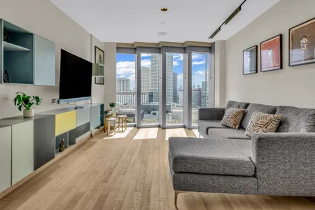 Living room at Manhattan Loft Garden in Stratford by MySquare