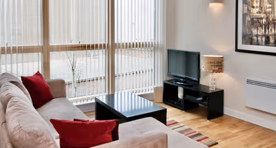 Bright living area at Byron House Apartment Cambridge