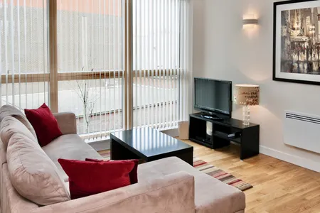 Bright living area at Byron House Apartment Cambridge