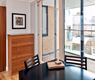 Luxury dining space at Byron House Apartment Cambridge
