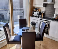 Luxury dining space at Byron House Apartment Cambridge