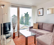 Comfy living area at Cambridge Place Apartments