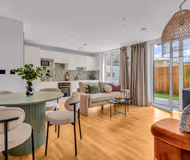 Living room at Canary Gateway at Limehouse by MySquare