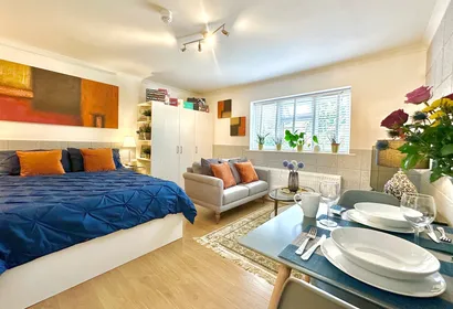 Ealing Broadway Studio Apartment with Garden View