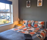 King sized bedroom at The Limes