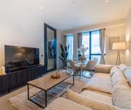 Open Plan Living Area in 1 Bedroom Apartment