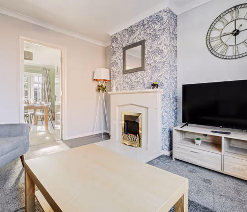 Bright living room at 18 Salcombe Close