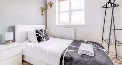 Single bed bedroom at 5A Miller Road