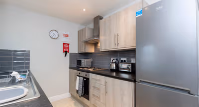 Fully equipped kitchen at 35 Greenwell Street