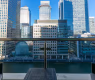 Balcony at Discovery Dock East at Canary Wharf by MySquare