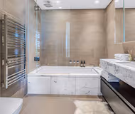 Bathroom at Liverpool Street Apartments by MySquare