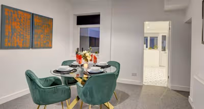 Dining space at 101 Melrose Street