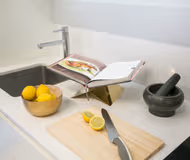 Fully equipped kitchen at Kenrick Place Apartments