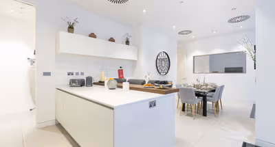 Fully equipped kitchen at Kenrick Place Apartments