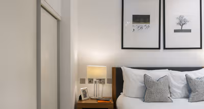 Luxury bedroom at Kenrick Place Apartments