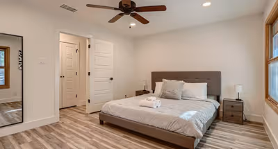 Bedroom at Modern Hideaway Near the Domain