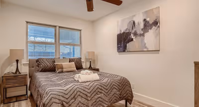 Luxury bedroom at Modern Hideaway Near the Domain