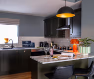 Fully equipped kitchen in 1 bed at 5&6 North Place