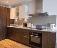 Fully equipped kitchen in 1 bed at Middlewood Locks by Mia Partners