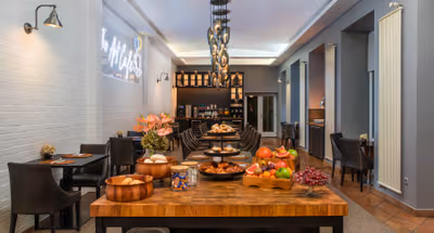 Dining area at Izabella  Serviced Apartment, Budapest