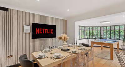 Luxury dining area at 15 Malton Road