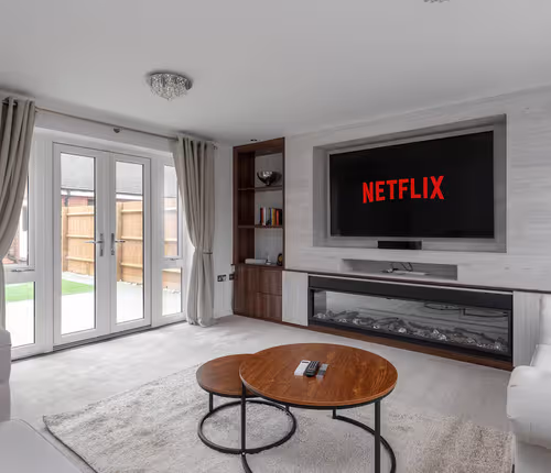 Living room at Calshot Drive by Mia Partners