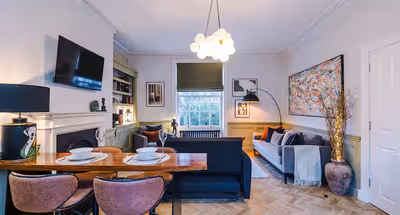 Living room at Aldwark Mews