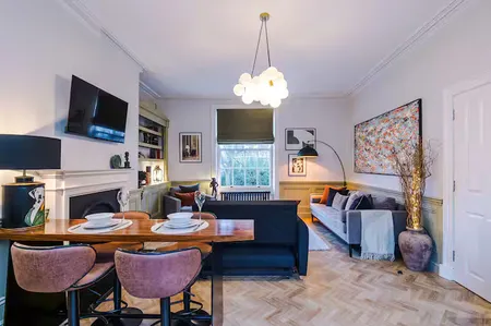 Living room at Aldwark Mews