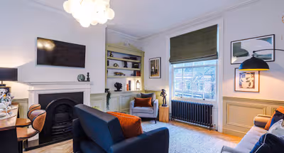 Living room at Aldwark Mews