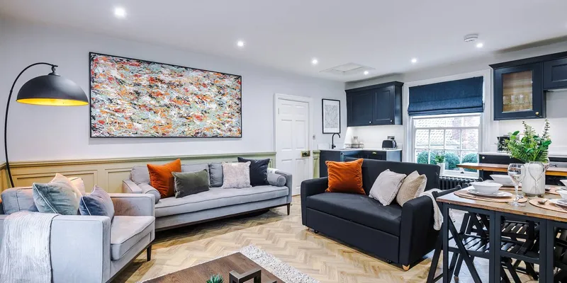 Living room at Aldwark Mews