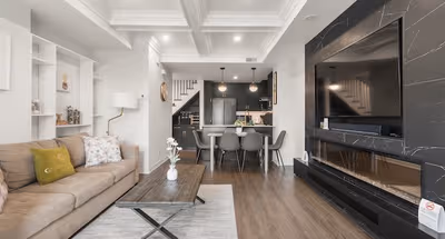 Living room at Townhouse Waterfront in Etobicoke