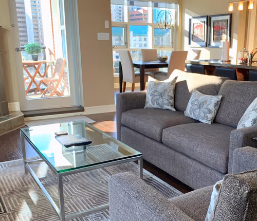 Living area - 1 bed apartment