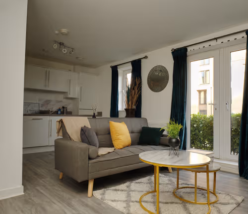 Living area at Places to Stay apartment