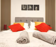 Luxury bedroom at Modern 2bdr City Centre Apartment with Arthur's seat View